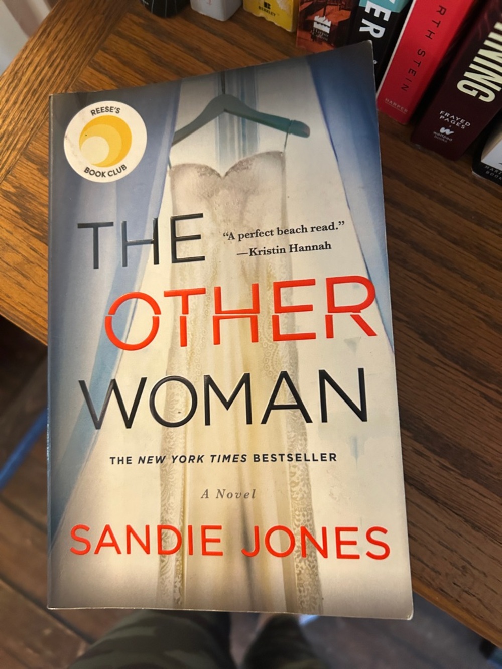 The Other Woman by Sandie Jones - White Cover with Orange Title